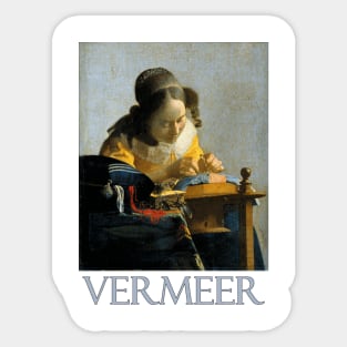 The Lacemaker (1670) by Johannes Vermeer Sticker